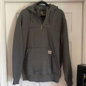 Carhartt Large sweatshirt with hood half zip
